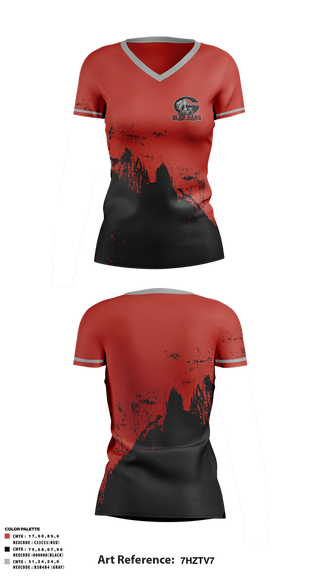 Womens Short Sleeve Vneck Shirt, Glen Oaks High School Cross Country, Cross Country, Teamtime, Team time, sublimation, custom sports apparel, team uniforms, spirit wear, spiritwear, sports uniforms, custom shirts, team store, custom team store, fundraiser sports, apparel fundraiser