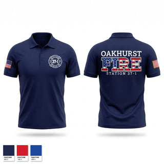 Short Sleeve Performance Polo, Oakhurst Fire Department, Fire Department, Teamtime, Team time, sublimation, custom sports apparel, team uniforms, spirit wear, spiritwear, sports uniforms, custom shirts, team store, custom team store, fundraiser sports, apparel fundraiser