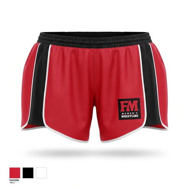 Womens Shorts, Fort Madison Bloodhounds, Wrestling, Teamtime, Team time, sublimation, custom sports apparel, team uniforms, spirit wear, spiritwear, sports uniforms, custom shirts, team store, custom team store, fundraiser sports, apparel fundraiser