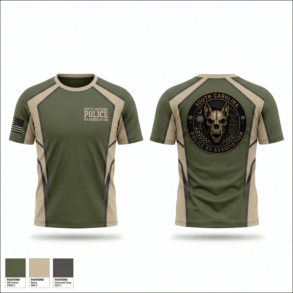 Short Sleeve Performance Shirt, South Carolina Police K9 Association, Police, Teamtime, Team time, sublimation, custom sports apparel, team uniforms, spirit wear, spiritwear, sports uniforms, custom shirts, team store, custom team store, fundraiser sports, apparel fundraiser