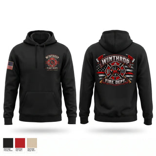 Hoodie, Winthrop Fire Department, Fire Department, Teamtime, Team time, sublimation, custom sports apparel, team uniforms, spirit wear, spiritwear, sports uniforms, custom shirts, team store, custom team store, fundraiser sports, apparel fundraiser