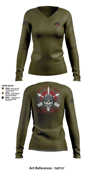 Womens Long Sleeve Vneck Shirt, CDA 263, , Teamtime, Team time, sublimation, custom sports apparel, team uniforms, spirit wear, spiritwear, sports uniforms, custom shirts, team store, custom team store, fundraiser sports, apparel fundraiser