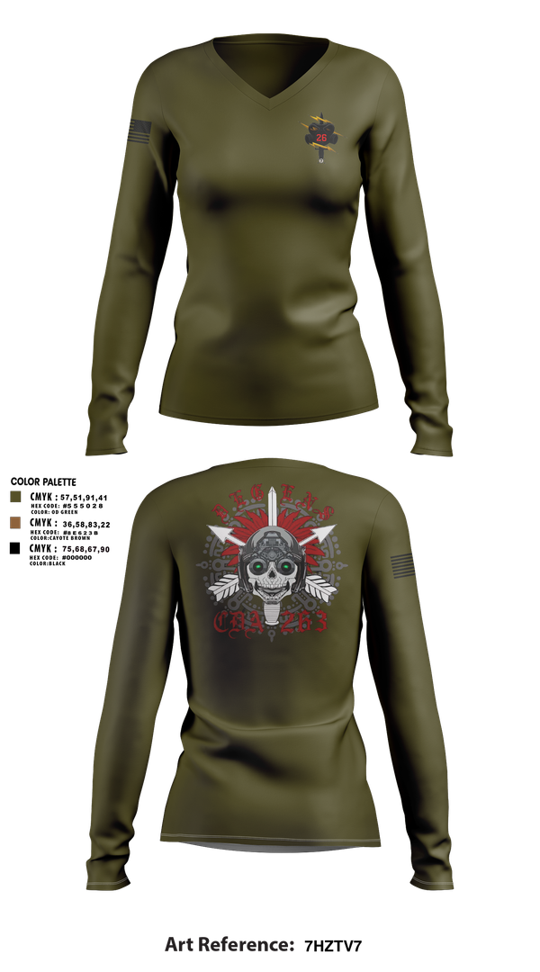 Womens Long Sleeve Vneck Shirt, CDA 263, , Teamtime, Team time, sublimation, custom sports apparel, team uniforms, spirit wear, spiritwear, sports uniforms, custom shirts, team store, custom team store, fundraiser sports, apparel fundraiser