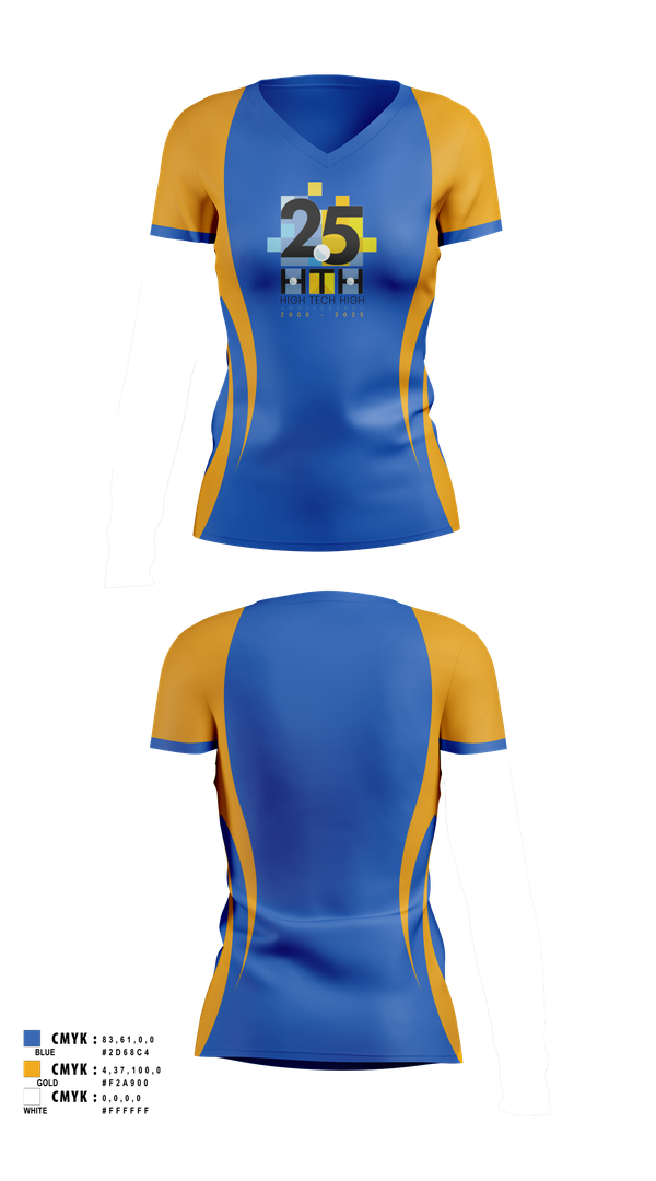 Womens Short Sleeve Vneck Shirt, High Tech High - Chula Vista Tennis, Tennis, Teamtime, Team time, sublimation, custom sports apparel, team uniforms, spirit wear, spiritwear, sports uniforms, custom shirts, team store, custom team store, fundraiser sports, apparel fundraiser