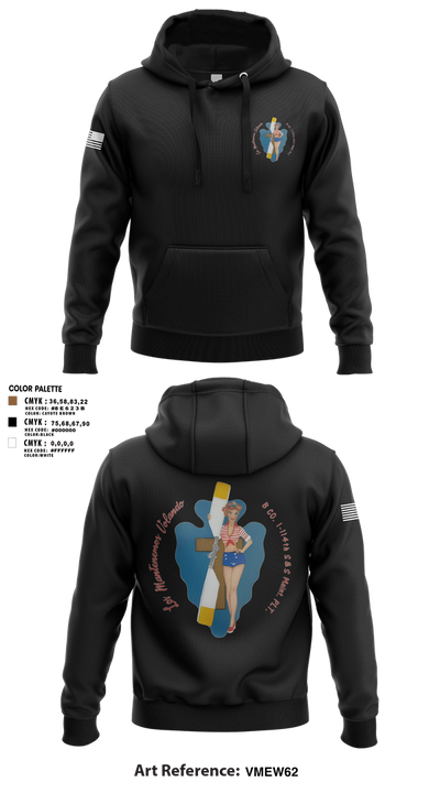B Co. 1/114th polo Hoodie - 3