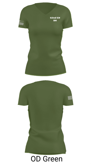 Womens Short Sleeve Vneck Shirt, 62nd EN BN, Army, Teamtime, Team time, sublimation, custom sports apparel, team uniforms, spirit wear, spiritwear, sports uniforms, custom shirts, team store, custom team store, fundraiser sports, apparel fundraiser