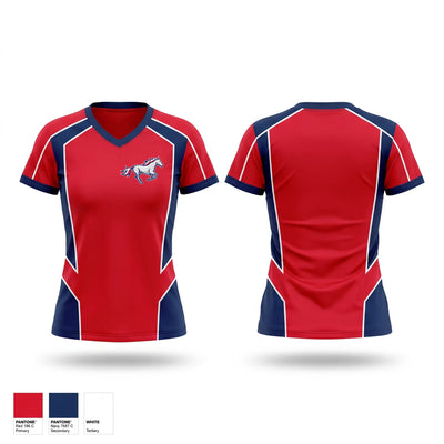 Plaza Park Pacers Women's Short Sleeve V-neck Shirt - 1