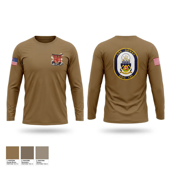 Long Sleeve Performance Shirt, USS Dewey DDG 105, Navy, Teamtime, Team time, sublimation, custom sports apparel, team uniforms, spirit wear, spiritwear, sports uniforms, custom shirts, team store, custom team store, fundraiser sports, apparel fundraiser