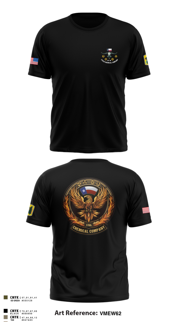 Short Sleeve Performance Shirt, 370th CHEM CO, Army, Teamtime, Team time, sublimation, custom sports apparel, team uniforms, spirit wear, spiritwear, sports uniforms, custom shirts, team store, custom team store, fundraiser sports, apparel fundraiser