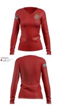 Cherrydale Volunteer Fire Department 44534080 Women's Long Sleeve V-neck Shirt - 23