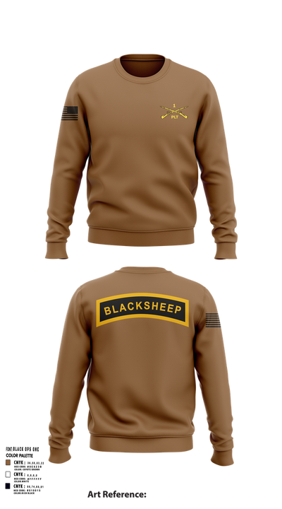 1st PLT B Co 1-173IN 18514147 Crew Neck Sweatshirt - 22