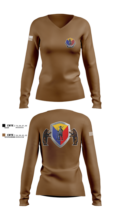 Camp Crowder HHC 95962479 Women's Long Sleeve V-neck Shirt - 2
