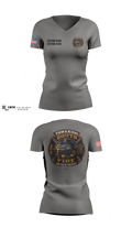 Tawakoni South Volunteer Fire Department Women's Short Sleeve V-neck Shirt - 11