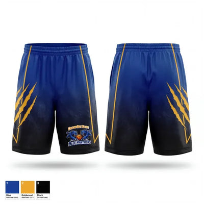 C.O.E Blue Panthers 82032063 Mens Reversible Basketball Shorts - 1