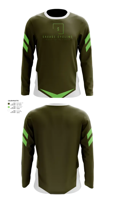 Long Sleeve Performance Shirt, Savage cycling, Cycling, Teamtime, Team time, sublimation, custom sports apparel, team uniforms, spirit wear, spiritwear, sports uniforms, custom shirts, team store, custom team store, fundraiser sports, apparel fundraiser