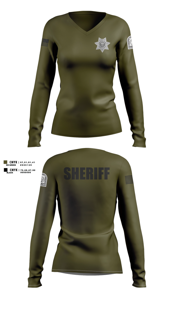 Womens Long Sleeve Vneck Shirt, 319th IEW, , Teamtime, Team time, sublimation, custom sports apparel, team uniforms, spirit wear, spiritwear, sports uniforms, custom shirts, team store, custom team store, fundraiser sports, apparel fundraiser