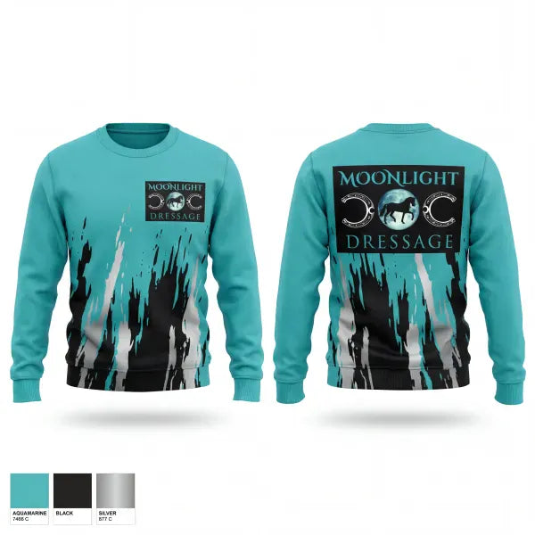 Crew Neck Sweatshirt, Moonlight dressage, Spirit Store, Teamtime, Team time, sublimation, custom sports apparel, team uniforms, spirit wear, spiritwear, sports uniforms, custom shirts, team store, custom team store, fundraiser sports, apparel fundraiser