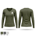 2/411 SPARTANS Women's Long Sleeve V-neck Shirt - 1