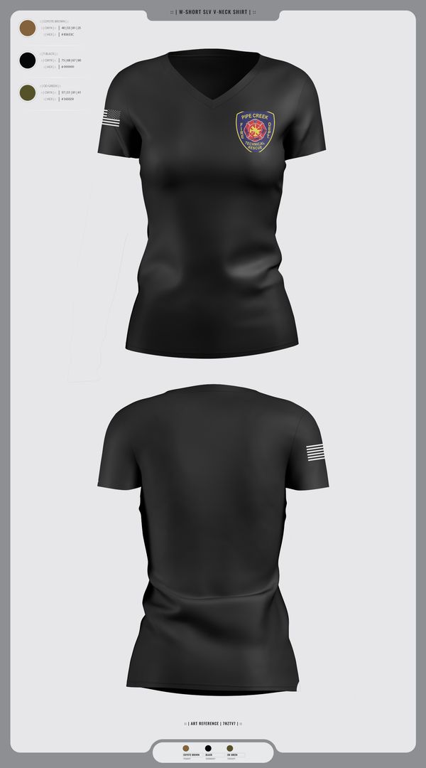 Womens Short Sleeve Vneck Shirt, PCFD, , Teamtime, Team time, sublimation, custom sports apparel, team uniforms, spirit wear, spiritwear, sports uniforms, custom shirts, team store, custom team store, fundraiser sports, apparel fundraiser