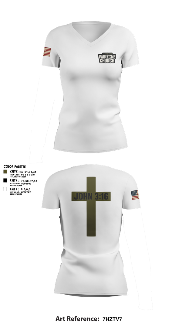 Womens Short Sleeve Vneck Shirt, Warzone Church, , Teamtime, Team time, sublimation, custom sports apparel, team uniforms, spirit wear, spiritwear, sports uniforms, custom shirts, team store, custom team store, fundraiser sports, apparel fundraiser