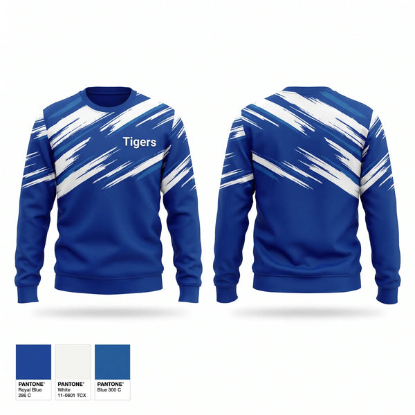 Crew Neck Sweatshirt, Tigers, Wrestling, Teamtime, Team time, sublimation, custom sports apparel, team uniforms, spirit wear, spiritwear, sports uniforms, custom shirts, team store, custom team store, fundraiser sports, apparel fundraiser