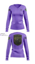 486th Civil Affairs Battalion Women's Long Sleeve V-neck Shirt - 22