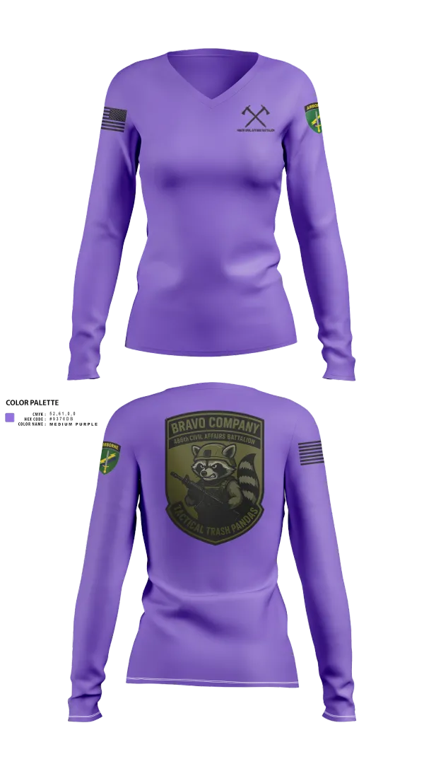 Womens Long Sleeve Vneck Shirt, , Army, Teamtime, Team time, sublimation, custom sports apparel, team uniforms, spirit wear, spiritwear, sports uniforms, custom shirts, team store, custom team store, fundraiser sports, apparel fundraiser