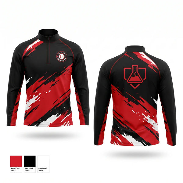 Quarter Zip Jacket, Elite Swing Lab, Baseball, Teamtime, Team time, sublimation, custom sports apparel, team uniforms, spirit wear, spiritwear, sports uniforms, custom shirts, team store, custom team store, fundraiser sports, apparel fundraiser