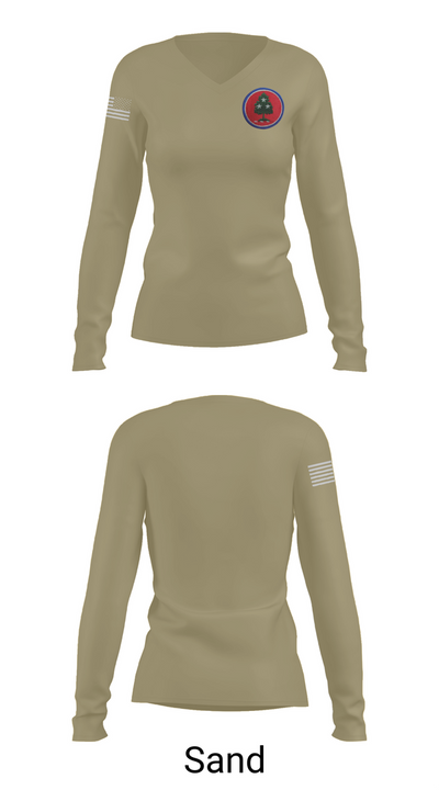 208th MCAS 6752981 Women's Long Sleeve V-neck Shirt - 92