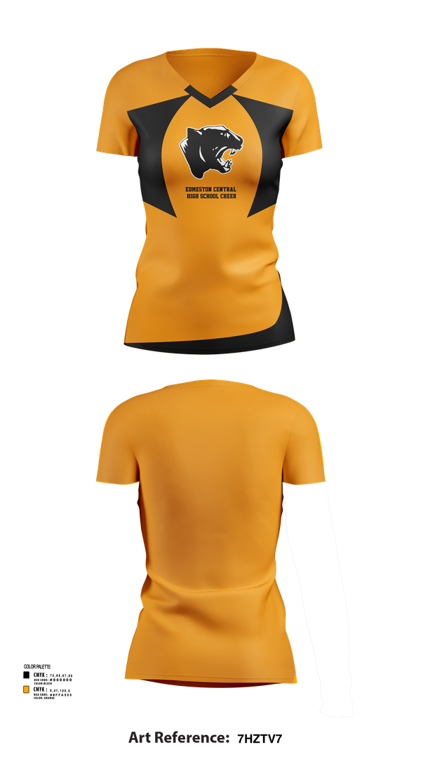 Womens Short Sleeve Vneck Shirt, Edmeston Central High School Cheer, Cheer, Teamtime, Team time, sublimation, custom sports apparel, team uniforms, spirit wear, spiritwear, sports uniforms, custom shirts, team store, custom team store, fundraiser sports, apparel fundraiser