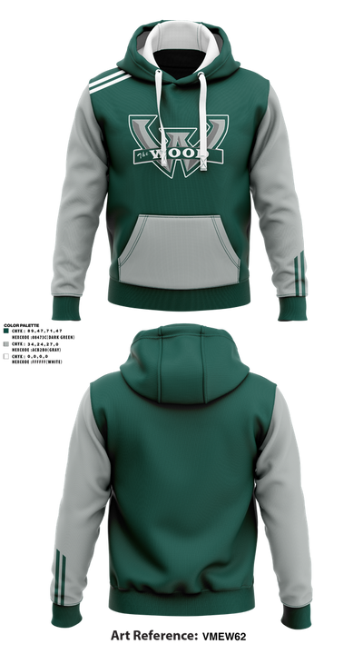 Woodland High School Wrestling 92560212 Hoodie - 1