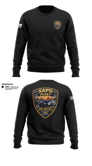 Crew Neck Sweatshirt, San Antonio Police Department, Police, Teamtime, Team time, sublimation, custom sports apparel, team uniforms, spirit wear, spiritwear, sports uniforms, custom shirts, team store, custom team store, fundraiser sports, apparel fundraiser