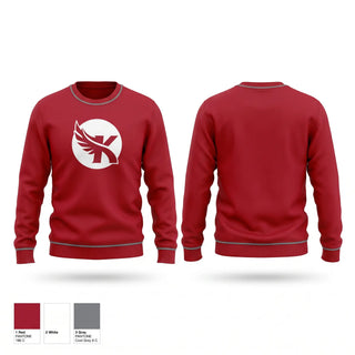 Crew Neck Sweatshirt, Kaua’i Red Raiders, Cheer, Teamtime, Team time, sublimation, custom sports apparel, team uniforms, spirit wear, spiritwear, sports uniforms, custom shirts, team store, custom team store, fundraiser sports, apparel fundraiser