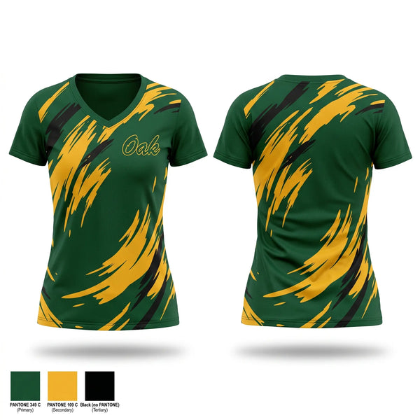 Womens Short Sleeve Vneck Shirt, White Oak Vikings, Track & Field, Teamtime, Team time, sublimation, custom sports apparel, team uniforms, spirit wear, spiritwear, sports uniforms, custom shirts, team store, custom team store, fundraiser sports, apparel fundraiser