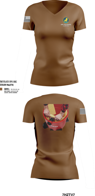 Womens Short Sleeve Vneck Shirt, Ape Polish Service, , Teamtime, Team time, sublimation, custom sports apparel, team uniforms, spirit wear, spiritwear, sports uniforms, custom shirts, team store, custom team store, fundraiser sports, apparel fundraiser