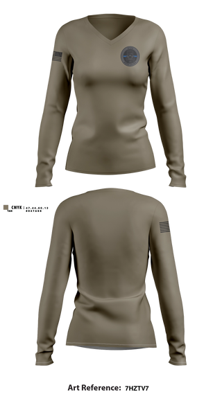 Womens Long Sleeve Vneck Shirt, NYPD Auto Crime, Police, Teamtime, Team time, sublimation, custom sports apparel, team uniforms, spirit wear, spiritwear, sports uniforms, custom shirts, team store, custom team store, fundraiser sports, apparel fundraiser