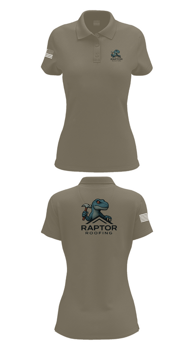 Raptor Roofing 26077645 Women's Short Sleeve Performance Polo  - 34