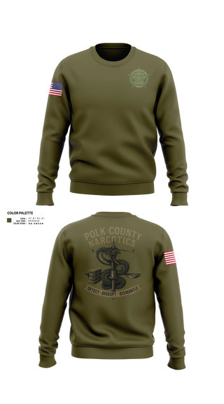 Crew Neck Sweatshirt, POLK COUNTY NARCOTICS DIVISION, Police, Teamtime, Team time, sublimation, custom sports apparel, team uniforms, spirit wear, spiritwear, sports uniforms, custom shirts, team store, custom team store, fundraiser sports, apparel fundraiser