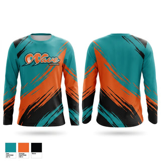 Long Sleeve Performance Shirt, WAVE, Baseball, Teamtime, Team time, sublimation, custom sports apparel, team uniforms, spirit wear, spiritwear, sports uniforms, custom shirts, team store, custom team store, fundraiser sports, apparel fundraiser