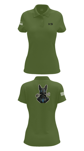 Womens Short Sleeve Performance Polo, Willoughby K9, Police, Teamtime, Team time, sublimation, custom sports apparel, team uniforms, spirit wear, spiritwear, sports uniforms, custom shirts, team store, custom team store, fundraiser sports, apparel fundraiser