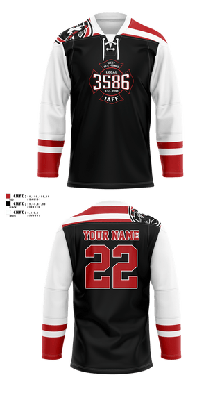 Hockey Jersey, Local 3586 West Des Moines, Fire Department, Teamtime, Team time, sublimation, custom sports apparel, team uniforms, spirit wear, spiritwear, sports uniforms, custom shirts, team store, custom team store, fundraiser sports, apparel fundraiser