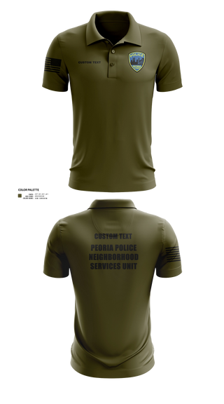Short Sleeve Performance Polo, Peoria Police Department, Police, Teamtime, Team time, sublimation, custom sports apparel, team uniforms, spirit wear, spiritwear, sports uniforms, custom shirts, team store, custom team store, fundraiser sports, apparel fundraiser