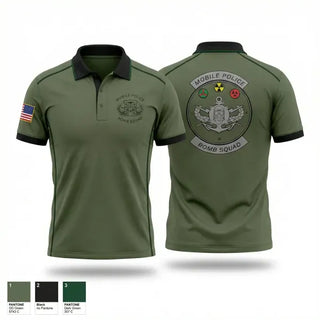 Short Sleeve Performance Polo, Mobile Police EOD Unit, Police, Teamtime, Team time, sublimation, custom sports apparel, team uniforms, spirit wear, spiritwear, sports uniforms, custom shirts, team store, custom team store, fundraiser sports, apparel fundraiser