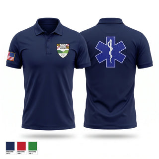 Short Sleeve Performance Polo, Lavale volunteer rescue squad, EMS/EMT, Teamtime, Team time, sublimation, custom sports apparel, team uniforms, spirit wear, spiritwear, sports uniforms, custom shirts, team store, custom team store, fundraiser sports, apparel fundraiser
