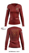 Washington Parish Fire District 5  Women's Long Sleeve V-neck Shirt - 1