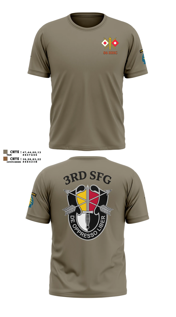 Old School Cotton Feel Shirt, S6 HHC 3SFG(A), Army, Teamtime, Team time, sublimation, custom sports apparel, team uniforms, spirit wear, spiritwear, sports uniforms, custom shirts, team store, custom team store, fundraiser sports, apparel fundraiser