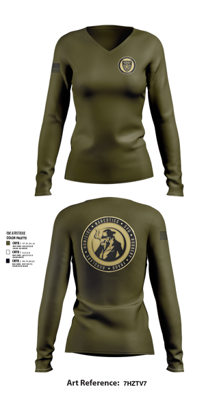 Womens Long Sleeve Vneck Shirt, Baker County Detective Division, Police, Teamtime, Team time, sublimation, custom sports apparel, team uniforms, spirit wear, spiritwear, sports uniforms, custom shirts, team store, custom team store, fundraiser sports, apparel fundraiser