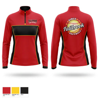 Quarter Zip Jacket, Fallbrook girls softball, Softball, Teamtime, Team time, sublimation, custom sports apparel, team uniforms, spirit wear, spiritwear, sports uniforms, custom shirts, team store, custom team store, fundraiser sports, apparel fundraiser