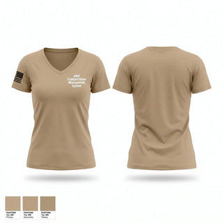 Womens Short Sleeve Vneck Shirt, Joint Transportation Management System, Air Force, Teamtime, Team time, sublimation, custom sports apparel, team uniforms, spirit wear, spiritwear, sports uniforms, custom shirts, team store, custom team store, fundraiser sports, apparel fundraiser
