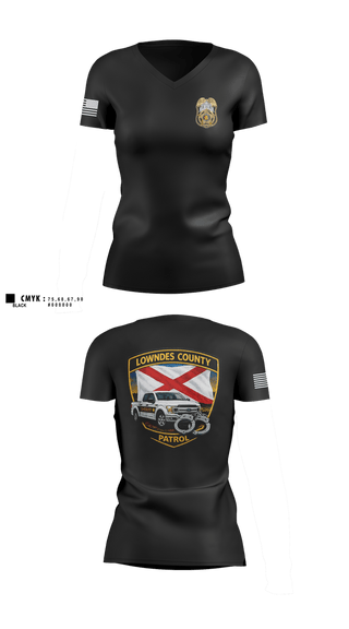 Womens Short Sleeve Vneck Shirt, Lowndes County Sheriff’s, Police, Teamtime, Team time, sublimation, custom sports apparel, team uniforms, spirit wear, spiritwear, sports uniforms, custom shirts, team store, custom team store, fundraiser sports, apparel fundraiser